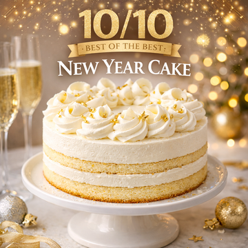 New Year Cake with Whipped Cream