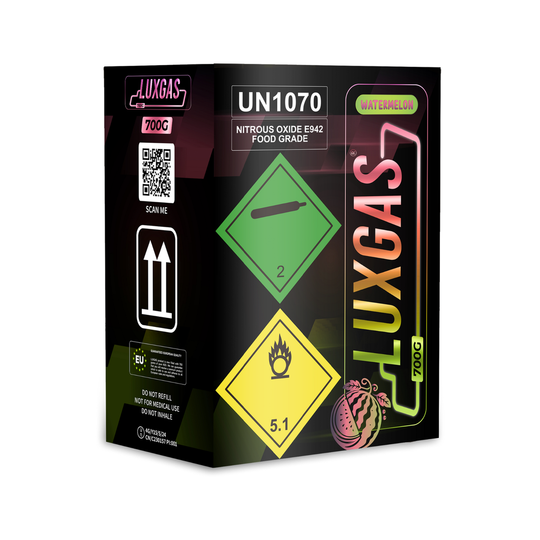 Luxgas Anguria 700g Crema Caricatore Bombola N2O Fornitura all'ingrosso