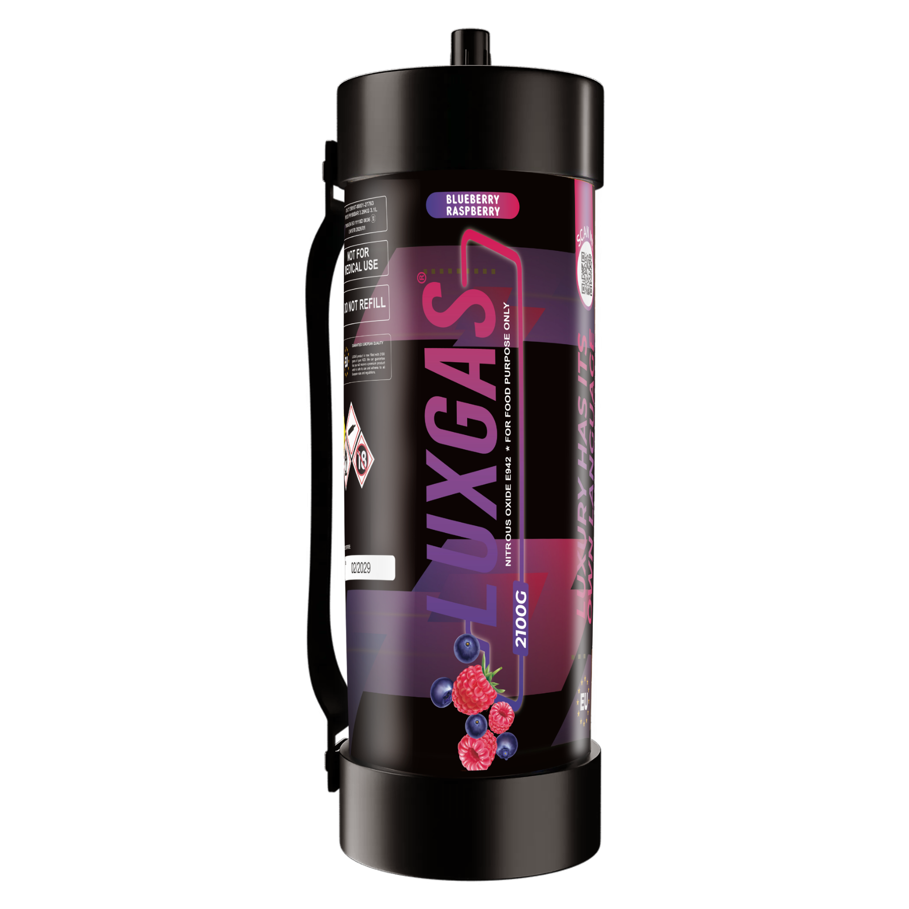 LUXGAS 2100G Blueberry Raspberry Cream Charger (USA Only)