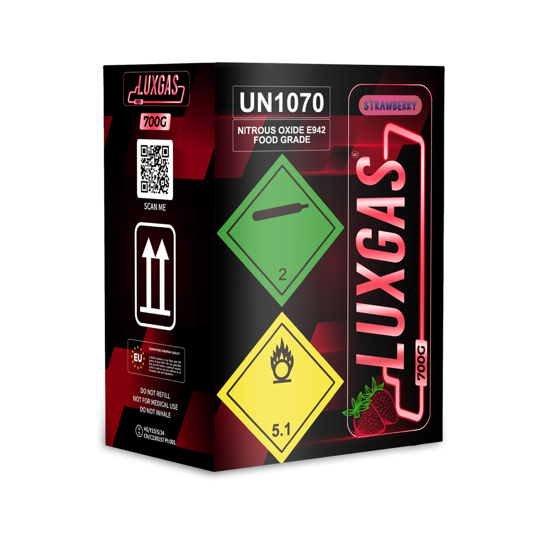 LUXGAS Strawberry 700G Cream Charger