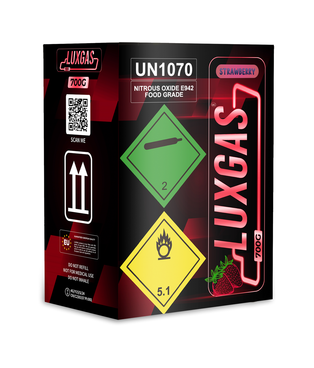 LUXGAS Strawberry Cream Charger 700 gram