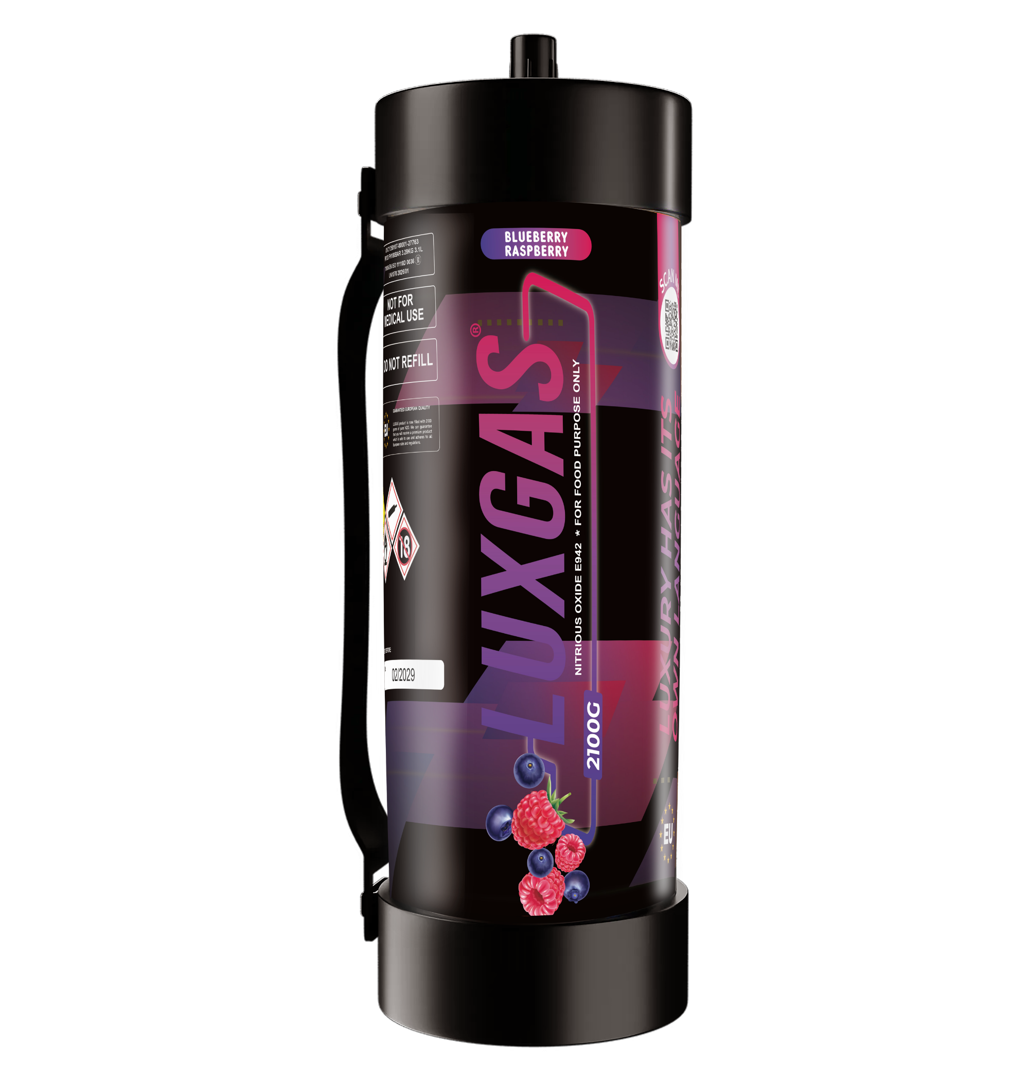 LUXGAS Blueberry Raspberry 2100G Cream Charger (US)