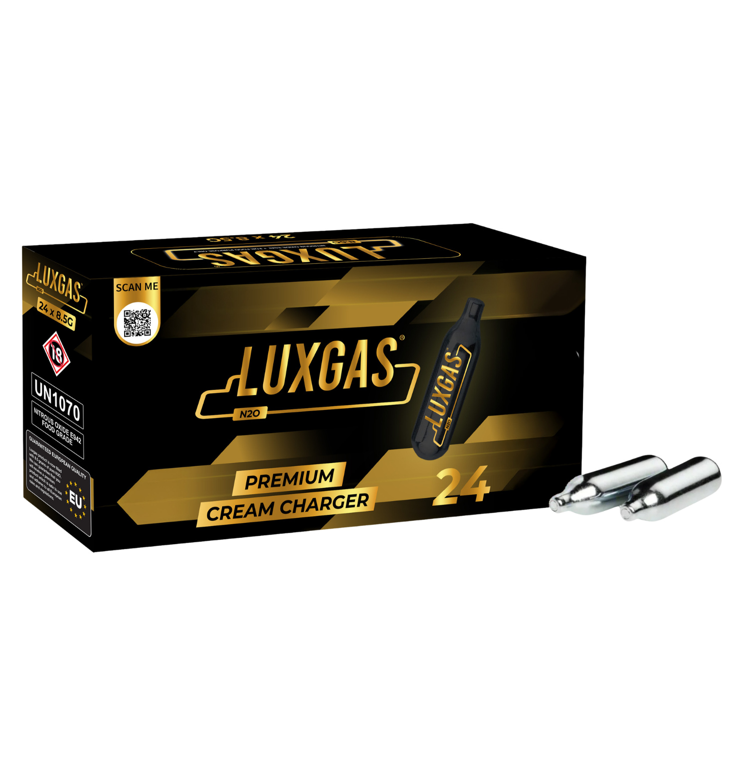 LUXGAS 24 × 8,5 g náplní do šlehačky