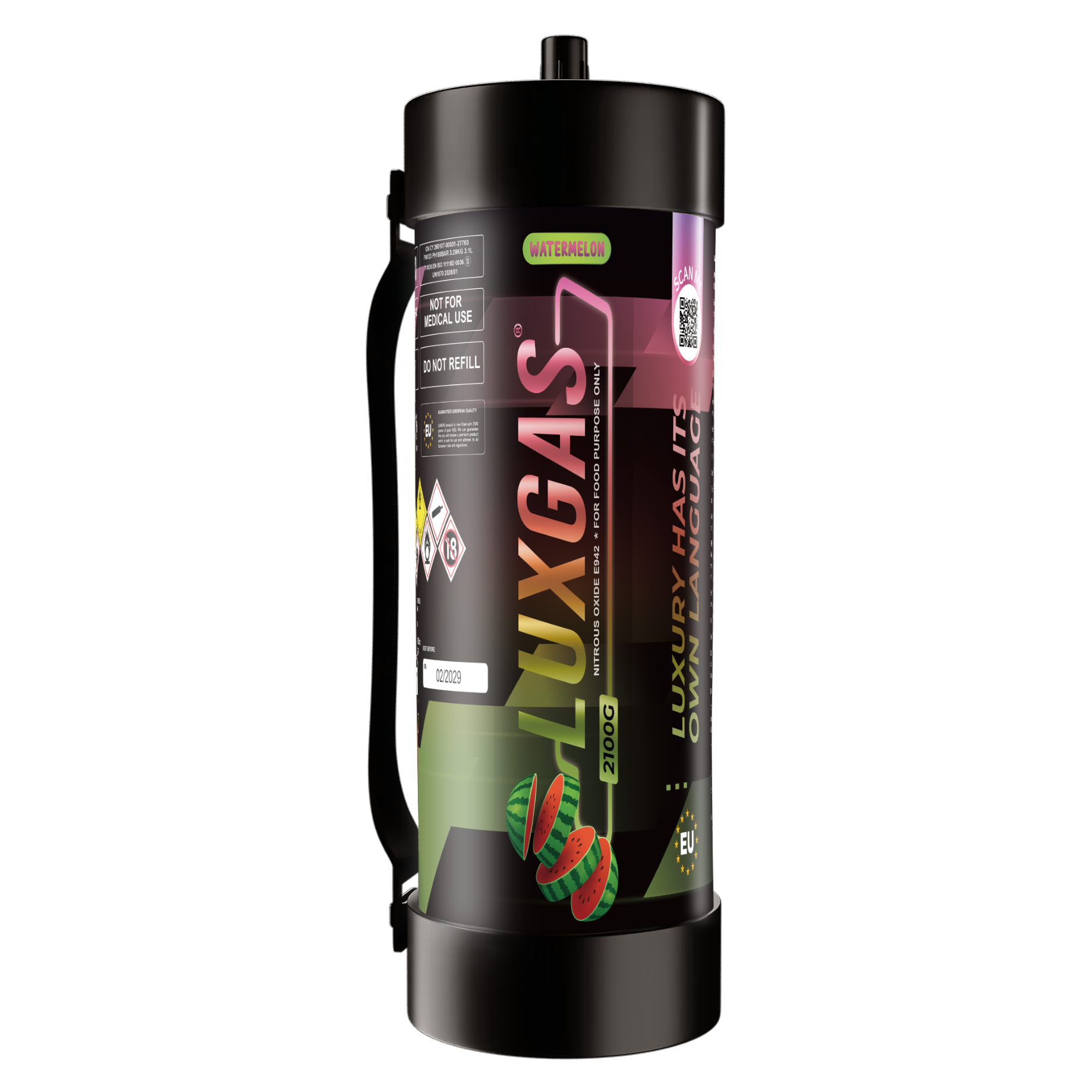watermelon cream charger N2O cylinder flavored bulk supply LUXGAS