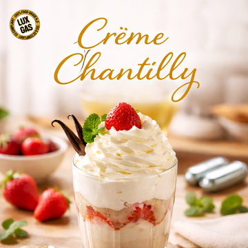 Crema Chantilly con cartuchos de Gas de la risa: preparación profesional para cafeterías en Europa