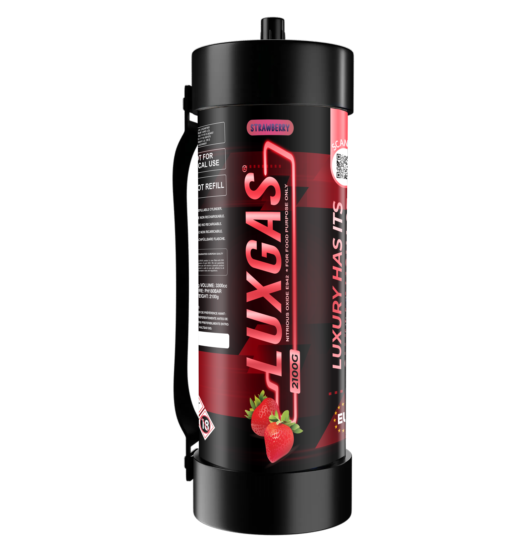 LUXGAS Fraise 2100G Chargeur de crème